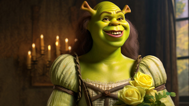 Обои картинки фото рисованное, кино,  мультфильмы, нейросети, графика, нейроарт, ai, art, нейронные, сети, рисунки, нейро, искусство, шрекообразная, барби