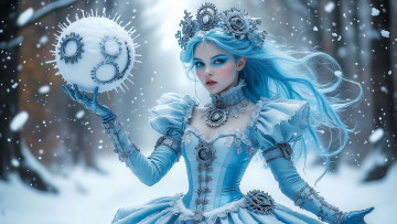 Картинка 3д+графика фантазия+ fantasy нейросети графика нейроарт ai art нейронные сети рисунки нейро искусство нейрографика graphics neuroart neural networks drawings neuro neurography снежная королева