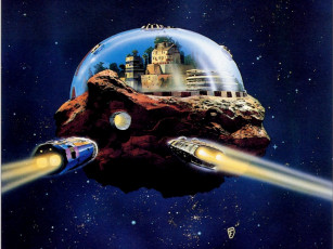 Картинка фэнтези космические корабли звездолеты станции