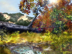 Картинка рисованные природа