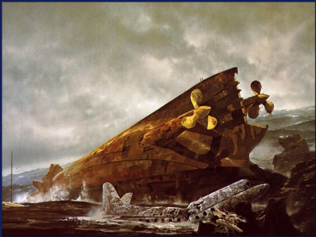 Обои картинки фото корабли, рисованные