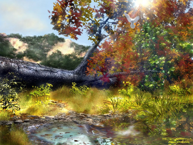 Обои картинки фото рисованные, природа