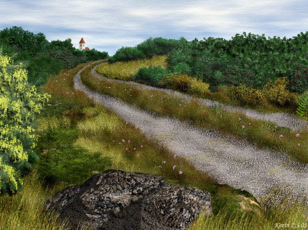 Обои картинки фото рисованные, природа