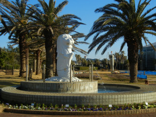 Картинка города сингапур фонтан лев