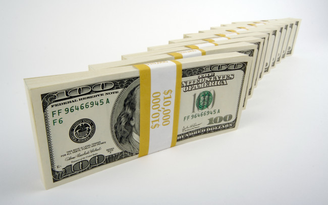 Обои картинки фото разное, золото, купюры, монеты, доллары, пачки