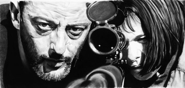 Картинка рисованные люди natalie portman jean reno натали портман жан рено leon леон
