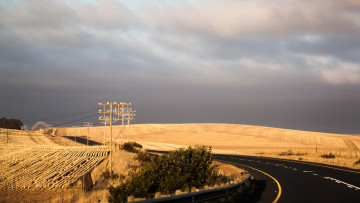 Картинка природа дороги поле дорога пейзаж