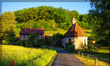 Картинка германия бавария аморбах города пейзажи дома улица дорога