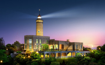 Картинка 3д графика architecture архитектура маяк сумерки