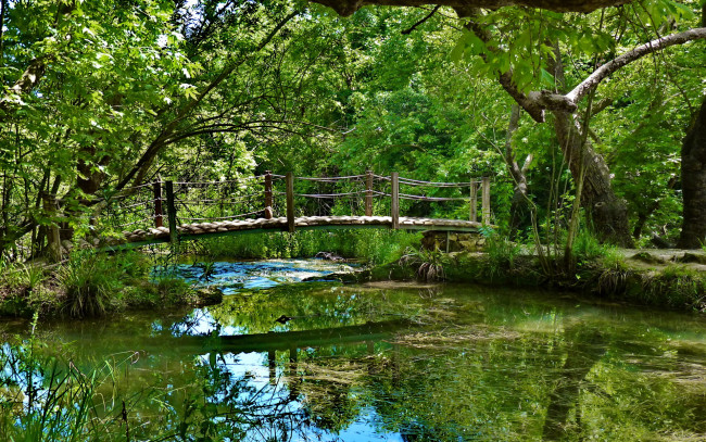 Обои картинки фото турция, анталия, kursunlu, park, природа, парк, мостик