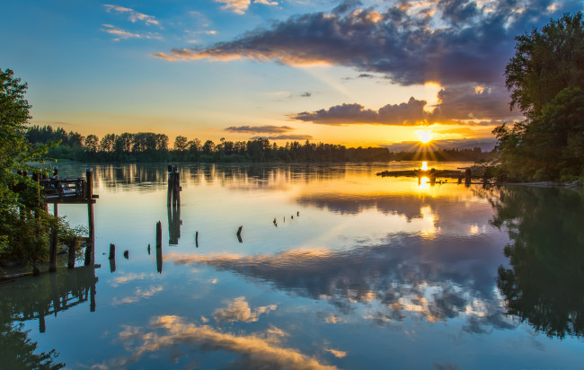 Обои картинки фото природа, восходы, закаты, пейзаж