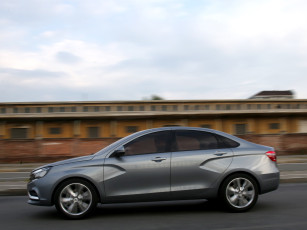 Картинка автомобили ваз lada vesta concept 2014г темный