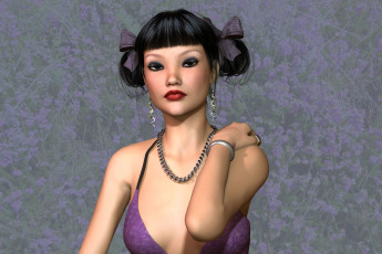 Картинка 3д+графика люди+ people взгляд девушка