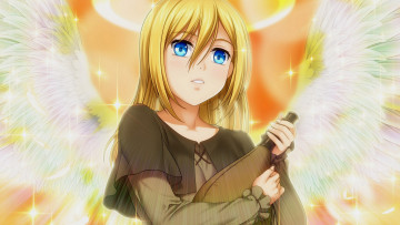 Картинка аниме shingeki+no+kyojin девушка атака титанов арт christa renz