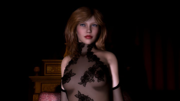 Картинка robinski 3д+графика люди+ people девушка взгляд