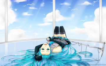 Картинка аниме vocaloid волосы взгляд девушка hatsune miku