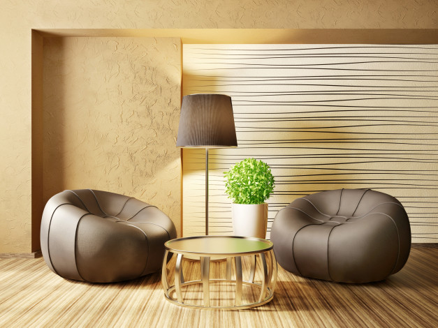 Обои картинки фото интерьер, столовая, стиль, цветок, столик, кресла