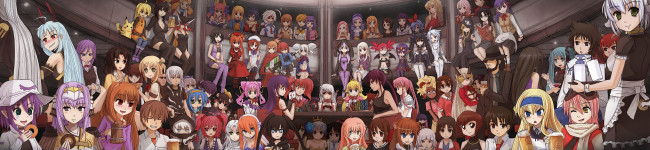 Обои картинки фото аниме, *unknown , другое, девушки, персонажи, много, разные, арт