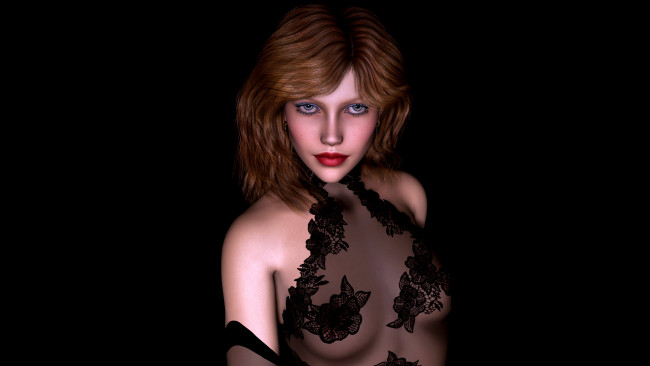 Обои картинки фото robinski, 3д графика, люди , people, девушка, взгляд