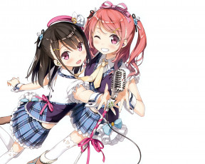 Картинка аниме kantoku+ artbook kurumi kantoku shizuku арт девочки микрофон