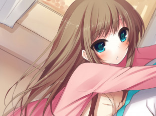 Картинка аниме unknown +другое фон взгляд девушка