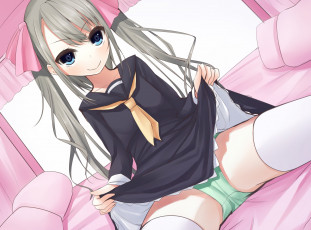 Картинка аниме unknown +другое фон взгляд платье девушка