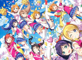 Картинка аниме love+live +school+idol+project ayase eri hoshizora rin koizumi hanayo kousaka honoka minami kotori nishikino maki sonoda umi toujou nozomi yazawa nico арт девочки kantoku