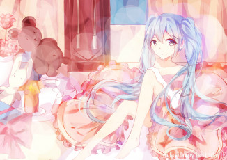 Картинка аниме vocaloid hatsune miku арт девушка