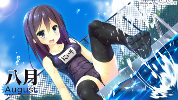 Картинка аниме unknown +другое девушка вода бассейн купальник