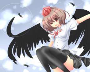 Картинка аниме touhou фон взгляд девушка