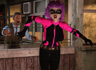 Картинка 3д+графика люди+ people девушка взгляд фон