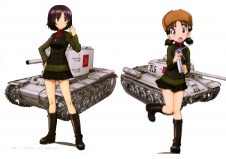 Картинка аниме girls+und+panzer фон взгляд девушки
