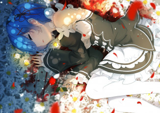 Картинка аниме re +zero+kara+hajimeru+isekai+seikatsu фон взгляд девушка