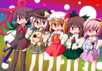 Картинка аниме touhou фон взгляд девушки