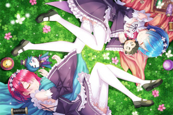 Картинка аниме re +zero+kara+hajimeru+isekai+seikatsu фон взгляд девушки