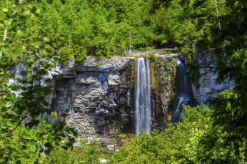 Картинка природа водопады водопад река лес