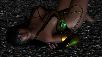 Картинка 3д+графика существа+ creatures девушка взгляд фон