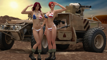 Картинка 3д+графика фантазия+ fantasy девушки взгляд фон