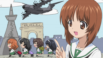 Картинка аниме girls+und+panzer фон взгляд девушка