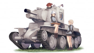 Картинка аниме girls+und+panzer фон взгляд девушки
