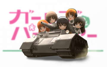 Картинка аниме girls+und+panzer взгляд девушки фон
