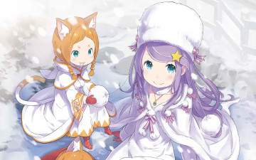 Картинка аниме re +zero+kara+hajimeru+isekai+seikatsu взгляд девушки фон