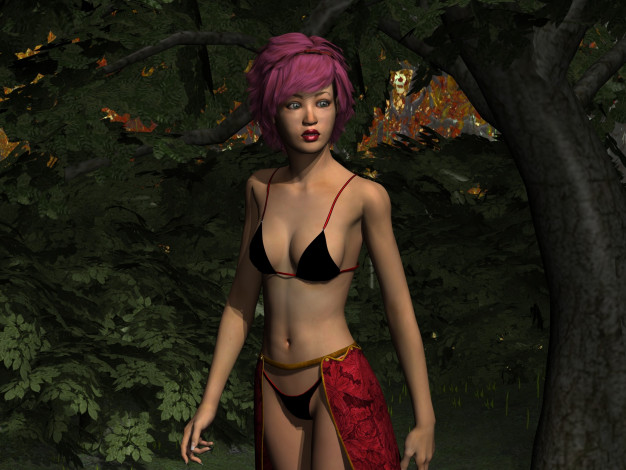 Обои картинки фото 3д графика, люди , people, фон, взгляд, девушка