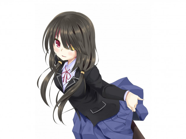 Обои картинки фото аниме, date a live, фон, взгляд, девушка