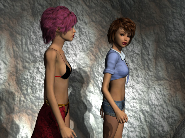 Обои картинки фото 3д графика, люди , people, взгляд, девушка, фон