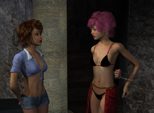 Обои картинки фото 3д графика, люди , people, взгляд, девушки, фон