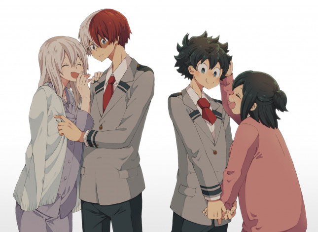 Обои картинки фото аниме, boku no hero academia, мамы, парни