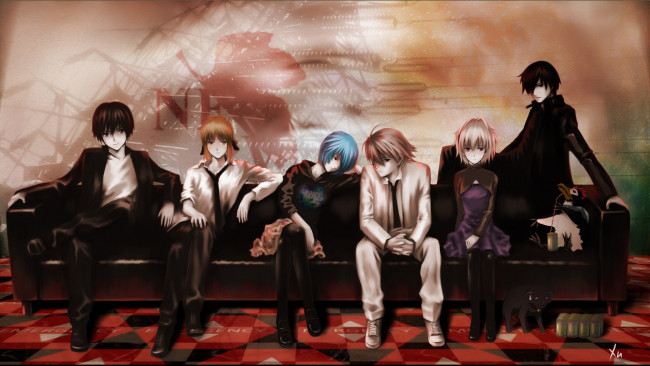 Обои картинки фото аниме, unknown,  другое, девушки, парни