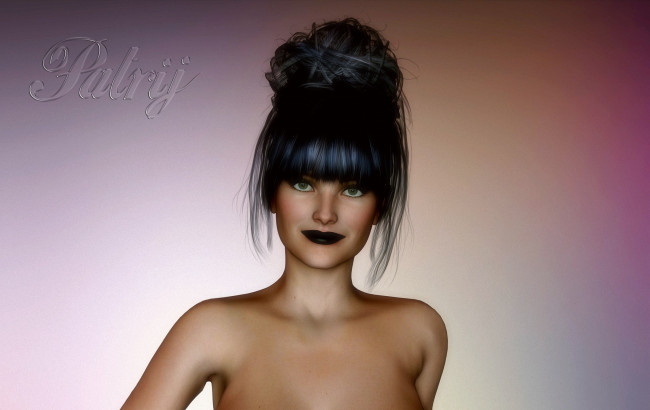 Обои картинки фото 3д графика, портрет , portraits, фон, взгляд, девушка