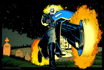 Картинка рисованное комиксы призрачный гонщик